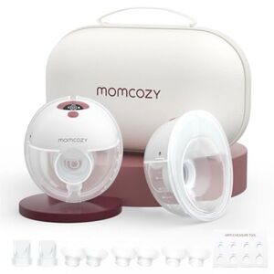 Momcozy White and Brown Breast Pump Set